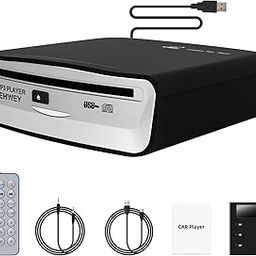 External Universal CD Player for Car - LEHWEY Portable CD Player with Extra USB Extension Cable, Plugs into Car USB Port, Laptop, TV, Mac, Computer, for Android 4.4 and Above Navigation-18
