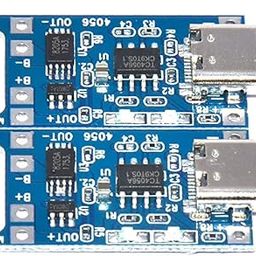 S P Electron C Type USB 5V 1A 18650 tp4056 Lithium Battery Charger Module Charging Board with Protection Dual Functions (Pack of 2)-31