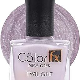 Color Fx New York Twilight Nail Polish | Metallic Matte | Gel Like Finish | 21 Toxin Free | Long Lasting | Non-yellowing | Light Purple Nail Polish Women - 9Ml-53