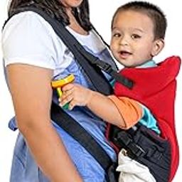 Mee Mee Elegant Lightweight & Adjustable Baby Sling Carrier with Padded Support, Safety Buckle, Waist Support Belt, Padded Shoulder Straps, for 0 to 24 Months Babies/Infants/Toddlers/Newborns (Red)-image-108