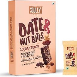 SOULLY Cocoa Crunch Chocolate Date Bites 200g, Dry Fruit Date Barfi Made with Dark Chocolate, Ghee & Nuts, Natural Date Bites With Zero Added flavours, Healthy Dry Fruits Sweets, High Protein & Fiber-image-43