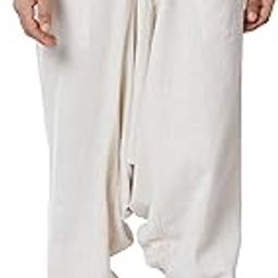 One Size Men's Eco-Friendly Cotton Harem Pants | Fits Waist Size 28 to 36 Inches-image-46