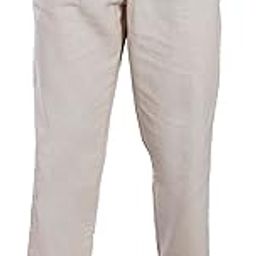 Men's Relaxed Fit Front Pleated Cotton Linen Blend Trousers-image-58