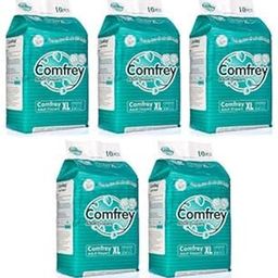 COMFREY ADULT DIAPER XL ( 10 Pcs. PACK ), SET OF 5 PACKS, FOR WAIST SIZE 50-65 INCHES ( EXTRA LARGE )-image-4