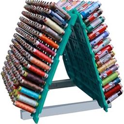 Prabhas Designs Wall Mounted Spools Thread Holder Stand (392 Thread Holds), Thread Rack Wall-Mounted Plastic Thread Holder Green (Pack of 2)-image-4
