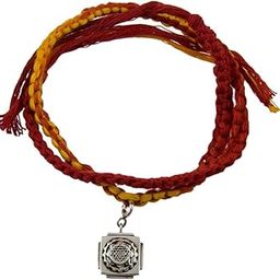 Jewellery 925 Pure 925 Sterling Silver Shri Yantra Charm Pendant with Wrap Around Moli Charms Bracelet for Men, Women & Kids-38