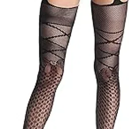 xs and os Women's Suspender Fishnet Stockings Pantyhose Tights-picture-35