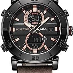 Alloy Case and Genuine Leather Band Analog Digital Fashion Watch for Men | Latest Men's Watch | Gift for Brother, Husband, Birthday-picture-41