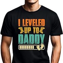 Leveled Up to Daddy Gaming T-Shirt, New Dad Gamer Tee, Video Game Inspired Dad Shirt, Fathers Gaming Level Up Top-image-24