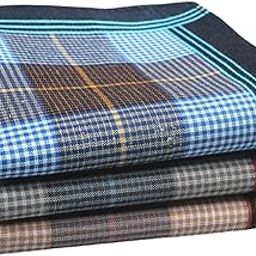 3Pcs Mens Handkerchiefs Gents Hankies For Fathers Grandfathers Gift Kerchief | Mens Accessories | Handkerchiefs-image-10