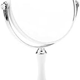 UJEAVETTE® 5xDual Side Freestanding Makeup Shaving Cosmetic 1X/3X Magnifying Mirror Round-34
