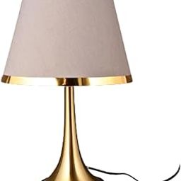 PROSPER LIGHTING Mirage Gold Accent Light | Tapered Fabric Shade | LED Compatible | Touch Switch | Elegant for Bedside Living Room Study Decor | Warm Ambient Lighting-image-48