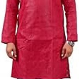 Men's Solid Straight Fit Long Kurta | Traditional Indian Kurta for Festive Wedding & Casual Wear-image-93