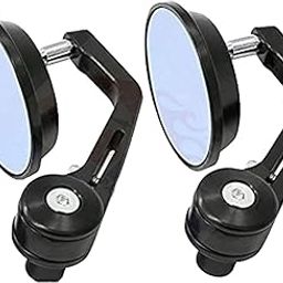 SGTB Round Mirrors Bike Handle Bar End for Motorbikes Bajaj Dominar, Pulsar 150, 180, 200ns (Pair of 2) | Rear | For Bike-10