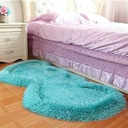 Royal Trend Polyester Heart Dil Design A Bedside Mat Rugs Welcome Door Mats for Home Living Room Bedroom, 22 x 55 Inches, (Red)-5