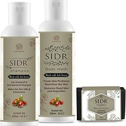 AL MASNOON Sidr Body Care kit / Sidr Shampoo 200ml / Sidr Body Wash 200ml / Sidr hair oil 200ml/ Sidr Soap /Made with Sidr Leaves-image-97