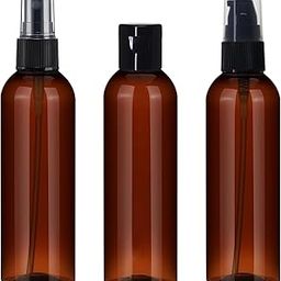 nsb herbals Combo Of 3-50 ml Amber Plastic Empty All Black Mist Spray Pump +Flip Top Cap + Serum Bottles For Sanitizer,Perfume,Rose Water,Travel,Diy Products,Refillable Reusable-15