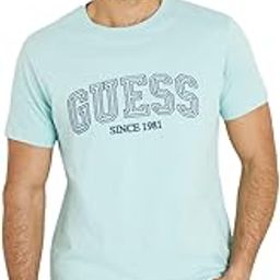 Blue Cotton Printed Round Neck T-Shirt-image-2
