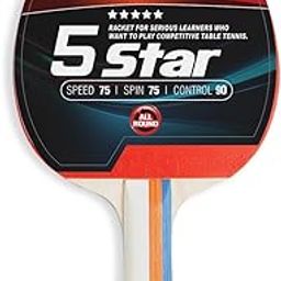 Stag Iconic 5 Star Table Tennis (T.T.) Racket High-Performance ITTF Approved Rubber Ideal for Beginner to Intermediate Players Pro Custom Grip for Ultimate Comfort-18