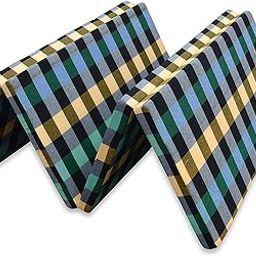 ATOOTFUSION 4 Fold 2 Inch Thick Medium Hard Folding Mattress Foldable Movable Light Weight Pure EPE Foam With Polly Cotton Cover Light Weight Mattress for Travel, Picnic (2 inch Single Bed, 72x35x2, Multicolor)-29