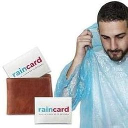 Unisex Disposable Rain Card for Emergency Use | Waterproof with Smallest Pocket Size | Easy to Carry & Reusable 2-3 Times | Thin Plastic Multi Color Free Size-18
