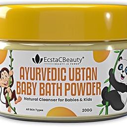 EcstaCBeauty Ayurvedic Ubtan Baby Bath Powder | Natural Skin Cleanser for Babies & Kids | Gentle & Safe for All Skin Types | 200g-18