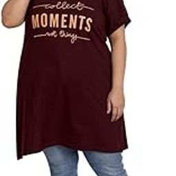 Women's Regular Fit Cotton Round Neck Half Sleeve T-Shirt, Plus Sizes Nightwear, Sleepwear, Gym n Lounge Wear Long Tops-image-51