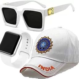 Pack of 3 Stylish Dial Watch, Stylish Sport Baseball Cap & Stylish Aviator Sunglass for Men's and Boy's GFMN-1119(3-COMBO-GFMN1161_bzr)-image-88