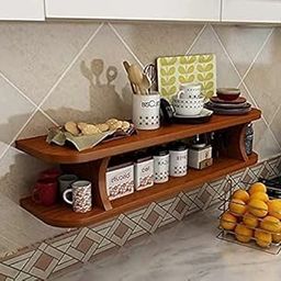 Wall Mounted TV Unit Stand TV Cabinet Set Top Box/Setup Box Stand Wall Shelf for Home Living Room and Home Decor Items Color ( Brown MD.216-picture-21