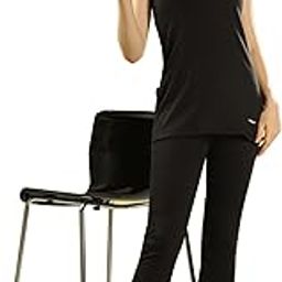 Ultra Thermal Solid Sleeveless Round Neck Women Top & Pyjama Set-image-9