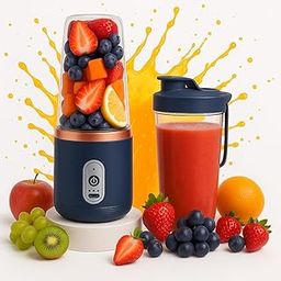 Venzisa Portable Blender Electric Juicers Fruit Mixers USB Rechargeable Smoothie Mini Personal Juicer 6 Blades With 1500 Mah Rechargeable Battery-Smoothie Blender(Multi Color)-image-101