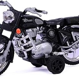 Tzoo Technology and You Rugged Bullet Bike Toy with Side Stand | Pull Back Action Miniature Model Motor Bike Vehicle Toy | Ideal Gift for Kids, Boys and Girls Age 3+ Years - Multicolor (Pack of 1)-24