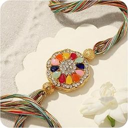 Rakhi for Brother with Roli Pack and Greeting Card| Rakhi Set for Brother-image-47