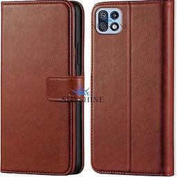 Leather Vintage Shock Proof Flip Case Back Cover for Samsung Galaxy F42 Sport (Flexible | Leather Finish | Card Pockets Wallet & Stand |Brown)-picture-16