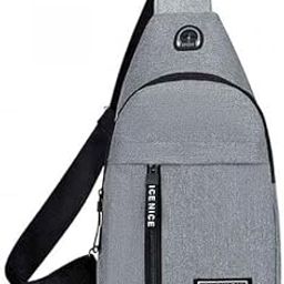 Cross Chest Bag For Men Shoulder Bag Crossbody Backpack Waterproof Sling Backpack Bag With USB Charging Port for Traveling/Camping/Hiking/Gym/Sports/Outdoor/Picnic-image-5