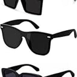 Unisex combo offer pack of 5 shades Unisex Fashion Sunglasses Set, 5 Pairs, Metal Frame, Black and Silver - Combo5-485-image-66