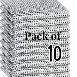 10 Pcs Wire Mesh Dishwashing Cloths – Double Layer Non-Scratch Scrubber Pads for Kitchen Cleaning, Reusable Dish Cloths-25