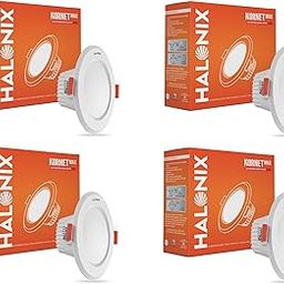 Halonix 9W 2700K Warm White Kornet Junction Box led downlighter | Cut Out- 2.95 inch, Dia- 4.13, Height- 1.96 inch | | Ceiling Light for Home, Shop and Office |Pack of 4, Warm White.-picture-29