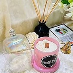 The Candle Nest Clear Aura Scented Candle – Ethereal Jasmine | Organic Aroma Candle for Home Decor, Gifting & Relaxation | Elegant Glass Jar, Up to 15 Hours Burn Time-image-56