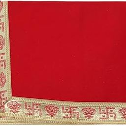 Click Pujan Red Cloth with Golden Border – 1 Meter | Pooja Chunri Fabric | Ideal for Temple, Home Mandir | Religious Rituals & Festive Decoration-image-89