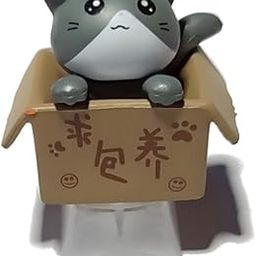 Cat Keycap Esc keycaps DIY Personality Custom Cartoon Anime Keycap Replacement Bottom Backlit Keycaps Gift for Mechanical Keyboard KeyCap OEM R4 Height (Transparent) (Grey)-image-6