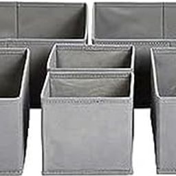 AmazonBasics Cloth Drawer Storage Organizer Boxes, Set of 6-95