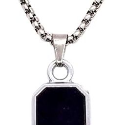 Men's Midnight Charisma Locket Necklace | Anti-Tarnish Stainless Steel Pendant Chain | Minimalist Jewelry for Boys | Stylish Gift for Boyfriend or Husband-image-5