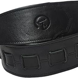 Ve CREATION Leather Guitar Strap for BASS, ELECTRIC, ACOUSTIC & HEAVY Guitars | 3" Wide Soft Padded | Adjustable 42"-56" | | Extra Comfort Padding (VEG-0021)-picture-1