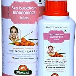 Biosash Sea Buckthorn Bioradiance Juice 250ml | Organic Pure Sea Buckthorn Juice with Turmeric & Sea Buckthorn Oils | Omega 3, 6, 7 & 9 Supplement | Seabuckthorn Berry Pulp for Skin Health & Vitality-picture-7