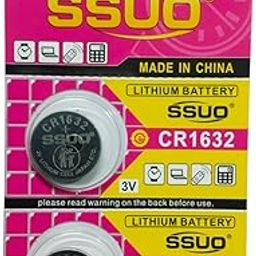 CR1632 3V Battery Pack of use in keyfobs, Scales, wearables and Pack of 2-0