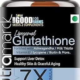 NutraMarck Liposomal Glutathione 7X Capsules for Skin Whitening & Glowing Skin | 1000mg with Vitamin E, Biotin & Milk Thistle | Antioxidant & Detox Supplement for Men & Women | (30 Count)-7