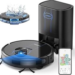 Laresar Robot Vacuum Cleaner With Mop,3500Pa 200 minutes runtime With 3L Self Emptying Station,Works With Alexa,Editable Map,Lidar Navigation,3-In-1 Robot Hoover For Pet Hair,App Control(L6 Nex),Black-22