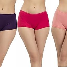 Women's Multicolor Boyshort Panties - Pack of 3-image-40