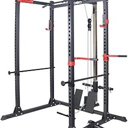 Kobo Imported PR-1 Professional Multi-functional Flat Frame Household Bench Barbell Stand Flat Squat Power Rack with Pulley Weight Lifting Cage, 150 kg-8